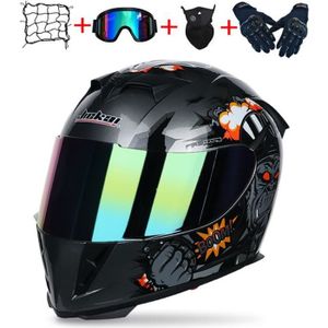 CASQUE MOTO SCOOTER Casque de Moto Scooter Intégral Double Visière pou