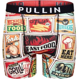 BOXER - SHORTY PULL IN Boxer Long Homme Microfibre FASTFOOD Multicolore