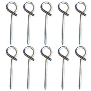 argent En acier au carbone SHULLIN Lot de 50 crochets à visser projet de bricolage 4 x 55 mm Pour cuisine jardin