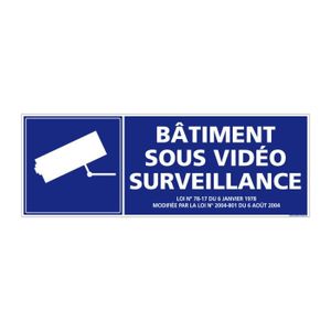 SIGNALISATION SÉCURITÉ Panneau Information Bâtiment sous Vid��o Surveillan