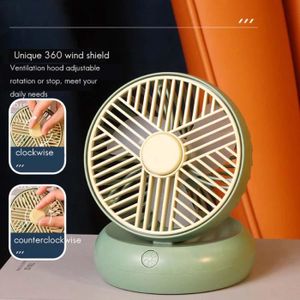 Petit ventilateur de bureau USB noir XUAMZ Mini ventilateur personnel de bureau portable de 6 pouces ventilateur de refroidissement à rotation de 360 degrés réglable à 2 vitesses