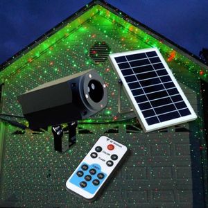 PROJECTEUR LASER NOËL Projecteur Led Laser façade Christmas avec panneau solaire et télécommande