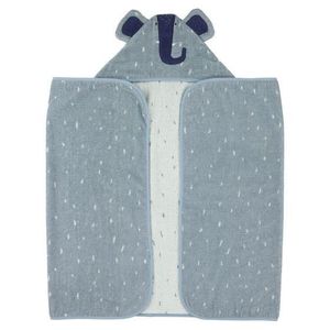 SORTIE DE BAIN Trixie serviette de bain Mrs. Elephant70 x 130 cm coton bio bleu