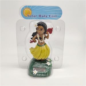 Hula Girl De Voiture À Pompon À Énergie Solaire, Figurine