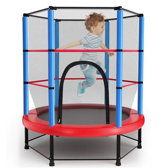 Trampoline EXIT Tiggy junior avec filet de sécurité ø140cm - noir/gris