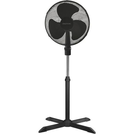 Ventilateur De Table 40 Cm - 3 Vitesses, Oscillation Automatique, Tête Inclinable - Puissance 55W - Silencieux - Noir Ou Blanc