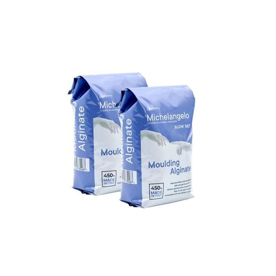 Alginate De Moulage BWAY à Prise Lente – 900 G (2x450 G) – Idéal Pour Empreintes Précises De Mains Et Corps