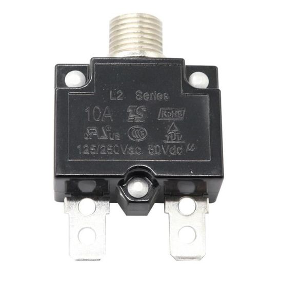 Disjoncteur Thermique 8A à Bouton Poussoir Avec Capuchon Étanche - Réinitialisation Manuelle, Bornes Rapides Pour Auto, Marine & Industrie