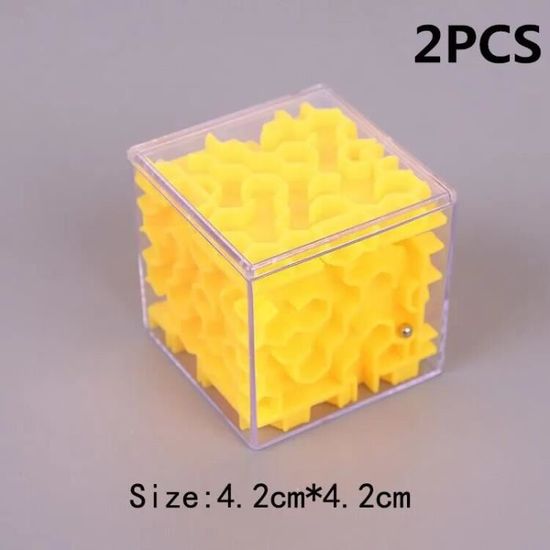 Cube Labyrinthe 3D à Bille - 4 Mini Puzzles Éducatifs Pour Enfants - Jeu De Réflexion Et Patience