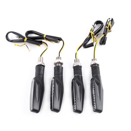 2 Clignotants Moto Universels Riloer 12V Halogène - étanches, Haute Luminosité Jaune, Pour Phares Ronds 18cm