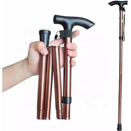 Canne de marche pliable et extensible en hauteur facilement réglable