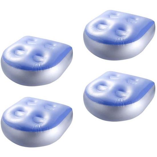 Siège D’Appoint Gonflable Pour Spa Et Bain à Remous - Bleu, 4 Ventouses, Coussin Confortable