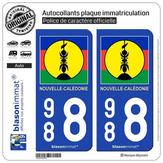 Drapeau 2 Stickers autocollant plaque immatriculation Auto Mexique 