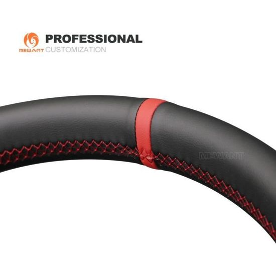 Housse De Volant Walser Darkness Noire - Design Racing, Antidérapante | Pour Volants 38-39 Cm De Diamètre