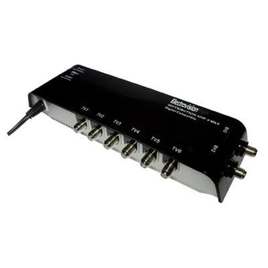 Diviseur De Signal TV Antenne 4 Voies - Compatible TNT, FM, VHF - 1 Entrée Vers 4 Sorties - 10