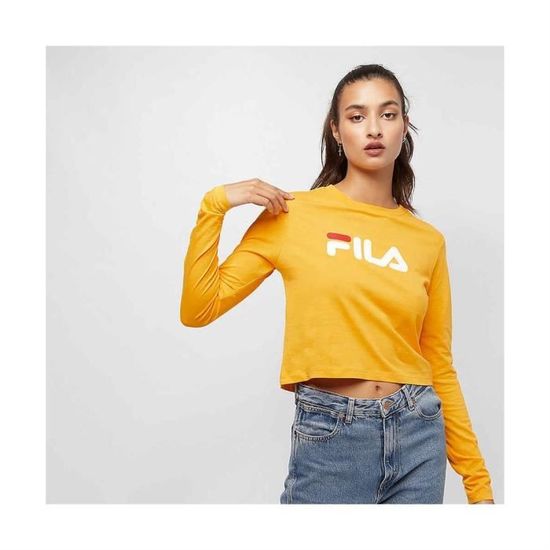 Sweat fila new arrivals jaune femme