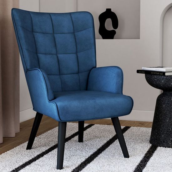 IDMARKET Fauteuil scandinave ANIA velours jaune