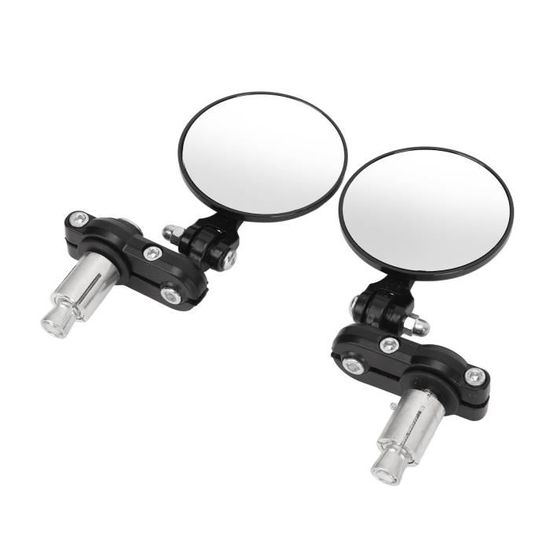 Paire De Rétroviseurs Moto Ronds 8mm - Miroirs Droite Et Gauche Universels