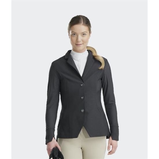Veste D'Équitation Hambourg Waldhausen ELT - Noire, Coupe Cintrée Et Respirante