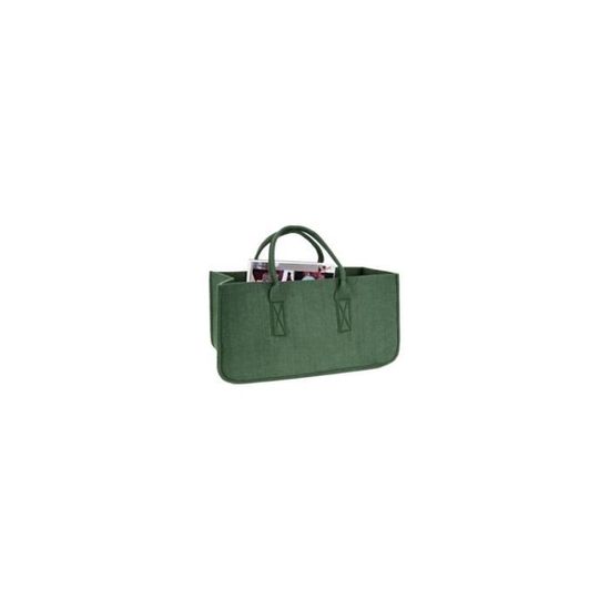 Range Magazine Mellow En Feutrine Grise - 52 X 27,5 X 26 Cm - Présentoir De Rangement élégant Pour Salon Ou Bureau - 1