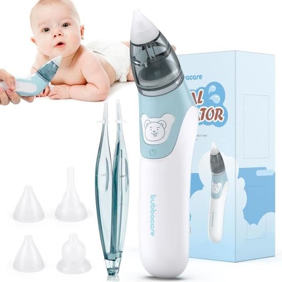Mouche Bébé Électrique Mouche Bebe 3 Niveaux d'Aspiration 3 Tailles Embout lumière Apaisante Fonction Musicale