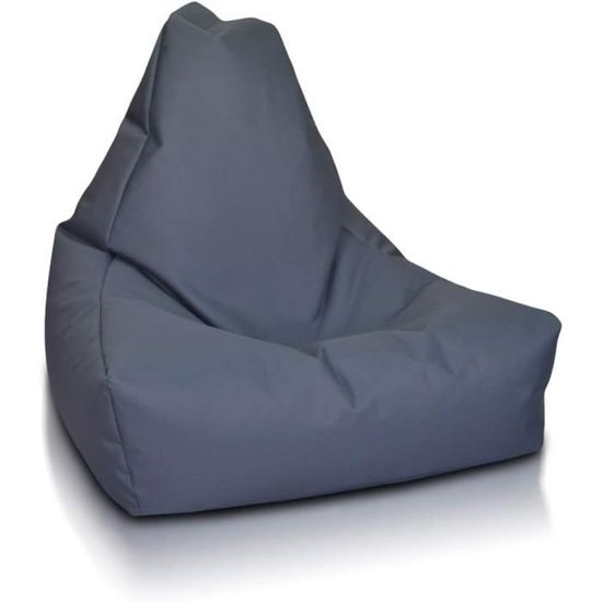Ecopuf Cube Pouf Ottoman d'extérieur en polyester imperméable amovible et plein de boules de polystyrène