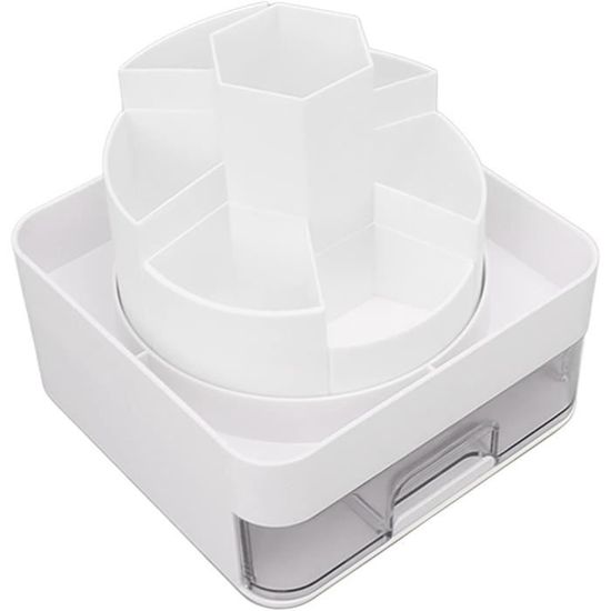Porte-stylo Rotatif Avec Cadre Photo En Acier Inoxydable - Organisateur De Bureau Multifonction - 4