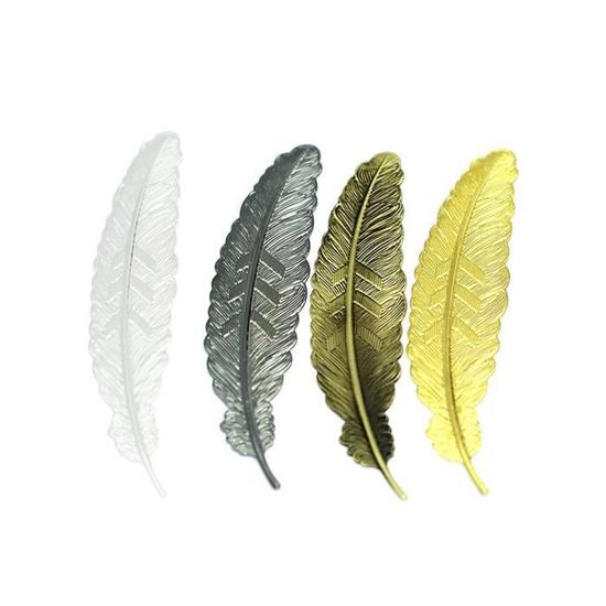 Lot De 8 Marque-pages En Métal En Forme De Plume, Style Rétro, Vintage, Classique, Cadeau Pour Femmes, Enseignantes, Amies, Filles, Lecteurs Et Amateurs De Livres (4 Couleurs