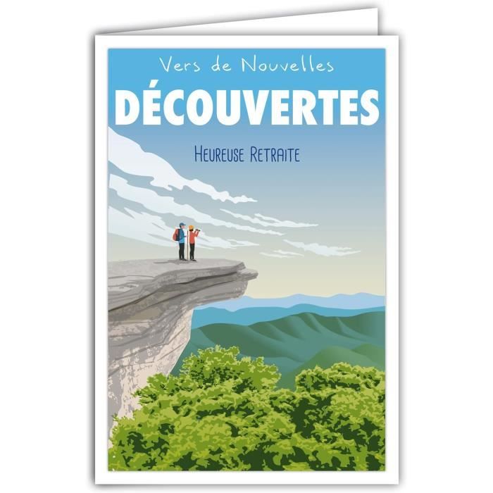Carte De Retraite Humour "Qui Part à La Retraite ? - Derrière La Porte" - Double Avec Enveloppe, Neuve
