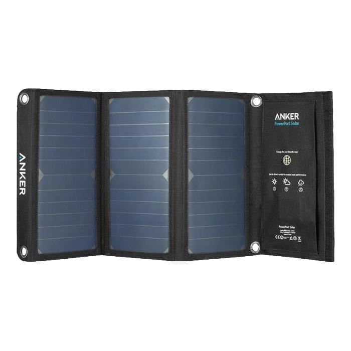 Anker PowerPort Solar, Extérieur, Solaire, 5 V, 3 A, Noir