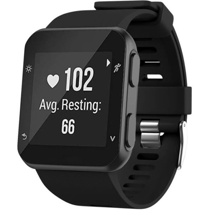 Bracelet de rechange en silicone pour montre Garmin Forerunner 35-Noir