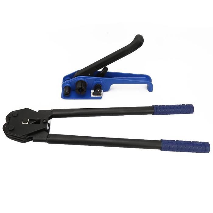 BOYOU 2 pcs Bleu Manuel En Acier Sangle Tendeur Tendeur Ceintures Cerclage Cerclage Outil D'emballage Machine