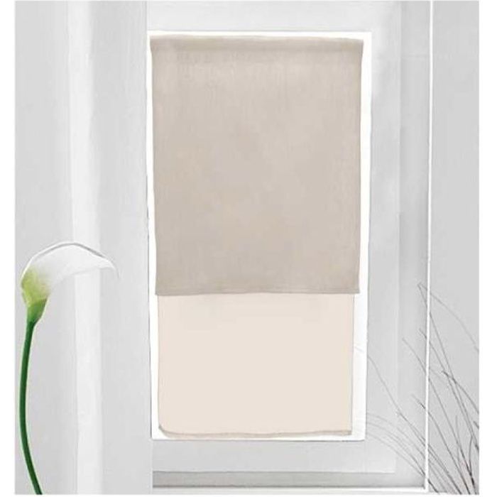 Rideau brise bise coton recycle 60x90 cm chocolat