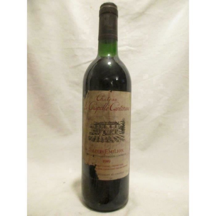 saint-émilion château la chapelle canterane (étiquette abîmée) rouge 1989 - bordeaux