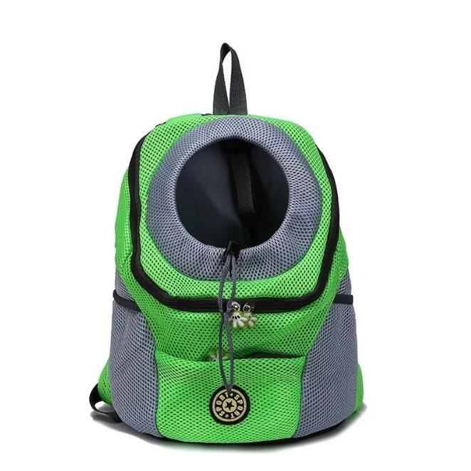 1 pièces chiot chaton en plein air sac à dos poitrine sac respirant maille animaux sortie - Type Green-S