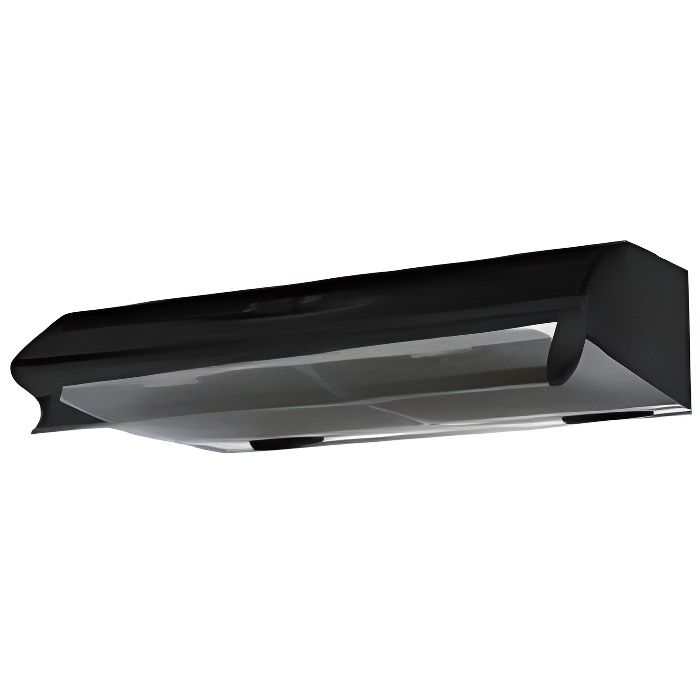 Mepamsa Mito, 490 m³-h, 66 dB, Semi-intégrée (semi-encastrée), Noir, 2 ampoule(s), Aluminium