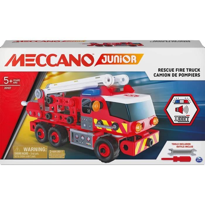 VEHICULE A CONSTRUIRE ENGIN TERRESTRE A CONSTRUIREMECCANO - CAMION DE POMPIERS MECCANO JUNIOR - Jeu de Construction Avec Sons,151