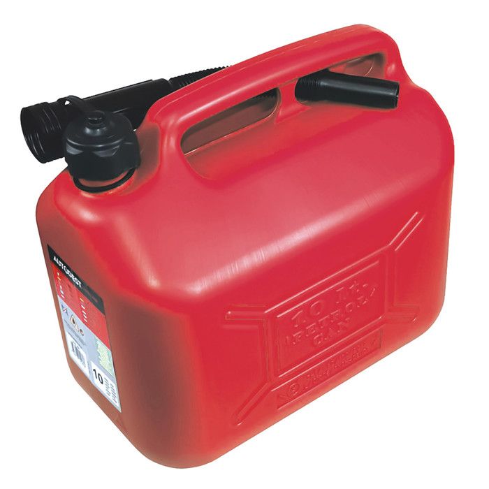 Jerrican plastique 10 litres HOMOLOGUE avec bec verseur - AUTOBEST
