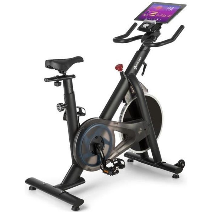 CAPITAL SPORTS Evo Race Vélo cardio training Kinomap volant d'inertie 22 kg gris