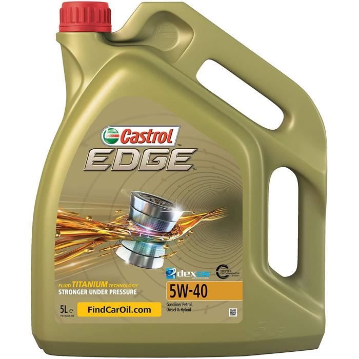 CASTROL EDGE 5W-40, Huile Moteur, 5L