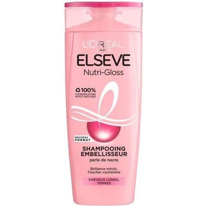 L'Oréal Paris Elseve Shampoing embellisseur Nutri-Gloss pour cheveux Ternes - 290 ml