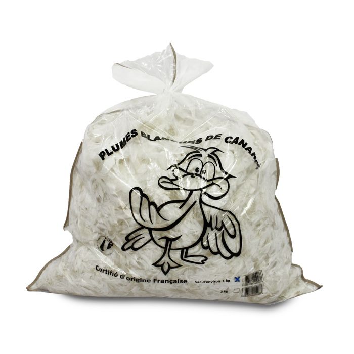 Rembourrage 95% plumes de canards 5% duvet sac 1 kg