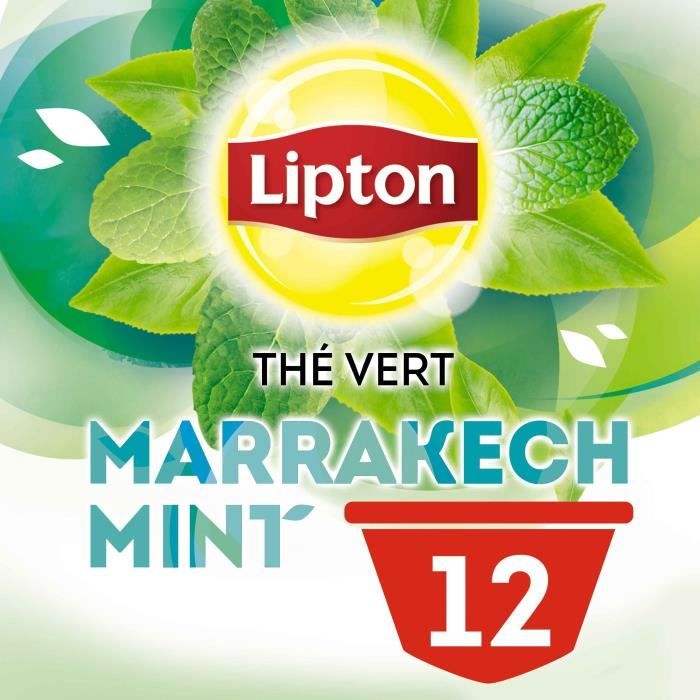 LIPTON Thé Vert Marrakech Mint Capsules Dolce Gusto 12 Capsules - 30 g
