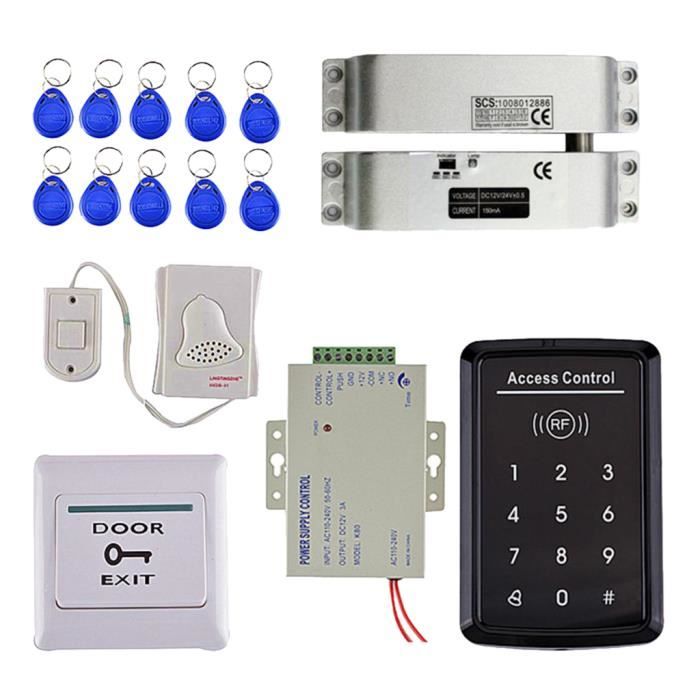 Rfid Kit Digicode Système Sécurité de Contrôle D'accès Porte Serrure Magnétique gazechimp