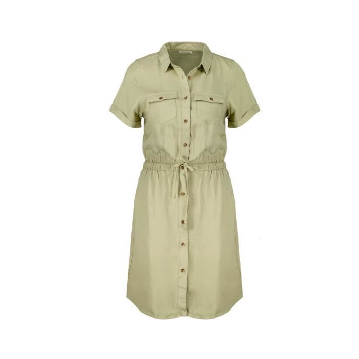 DEELUXE Robe saharienne unie ALARHA Light Khaki