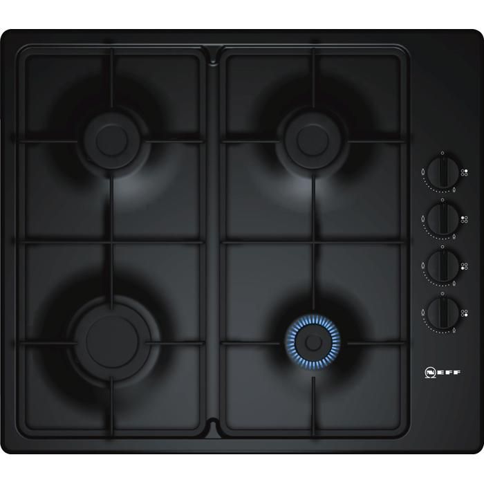 Neff - plaque de cuisson à gaz 58cm 4 feux 7400w noir - t26br46s0