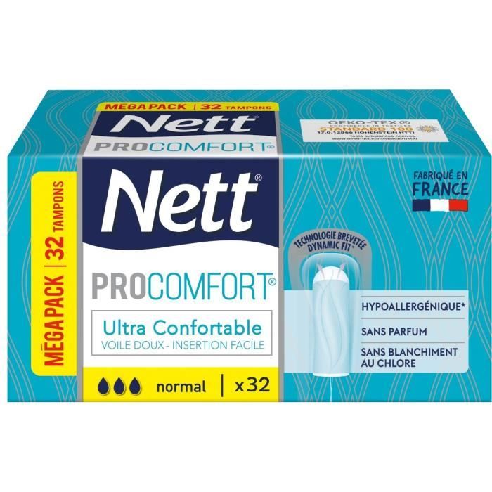 NETT Tampon Procomfort sans applicateur Normal - Boîte de 32