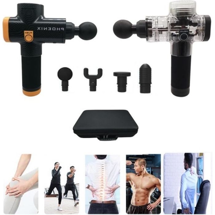 Phoenix A2 Massage Muscle Relaxation pistolet de Massage à la maison charge profonde dynamique thérapie vibrateur -Transparente