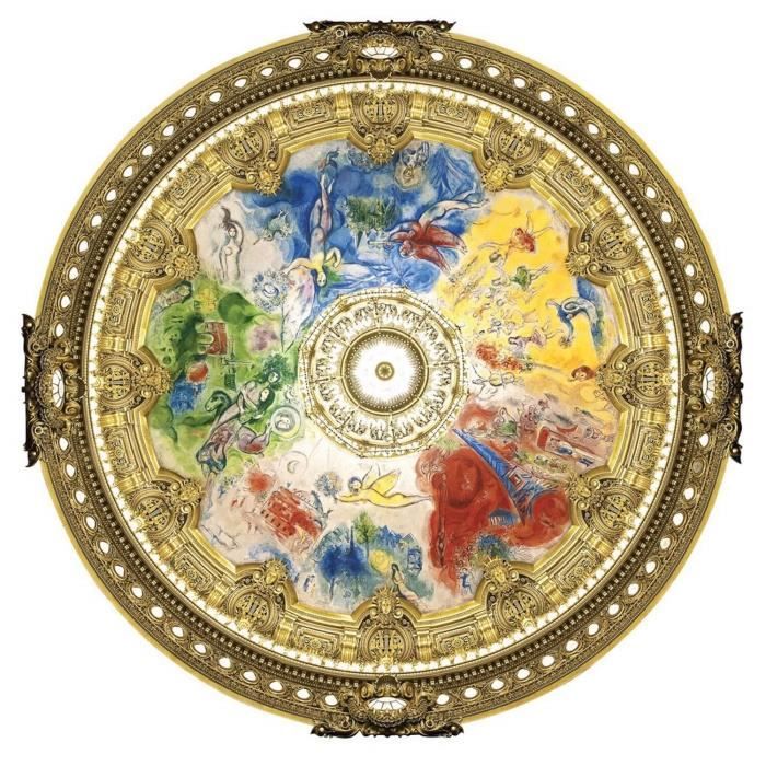 Puzzle 350 pièces : Plafond de l'Opéra de Paris, Chagall aille Unique Coloris Unique