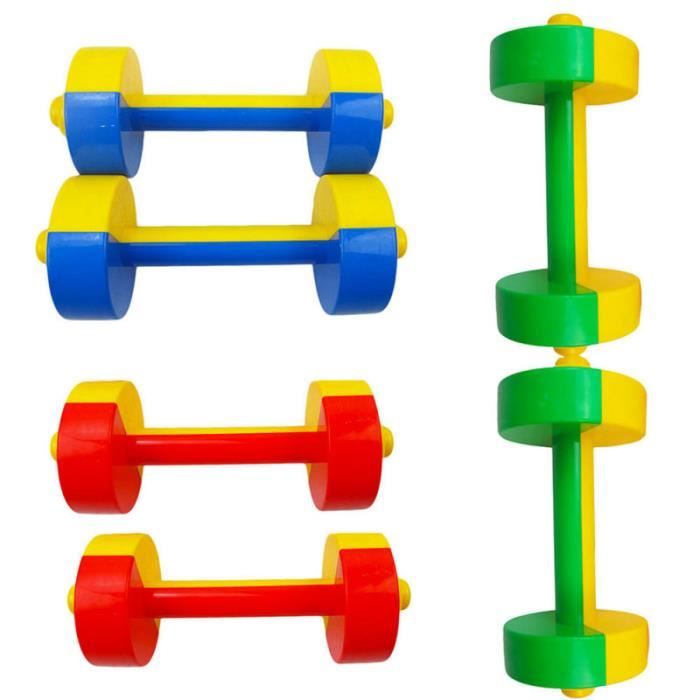 3 paires d'haltères en plastique durables utiles et pratiques portables fournitures d'exercice pour BARRE - HALTERE - POIDS